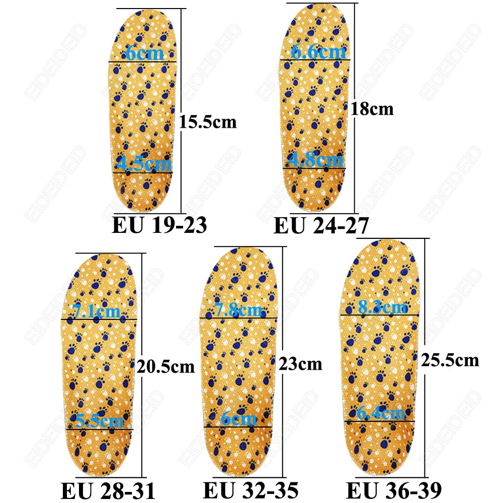 Children orthopedics Insoles for Arch Support Flat Feet Correction for Kids Orthotic Shoe Inserts Improve Foot Posture Unisex