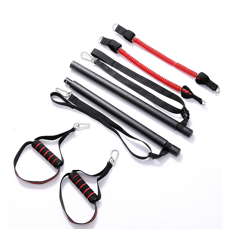 Resistance Bands" Body Workout Trainer Bar with Resistance Bands Rubber Buckles