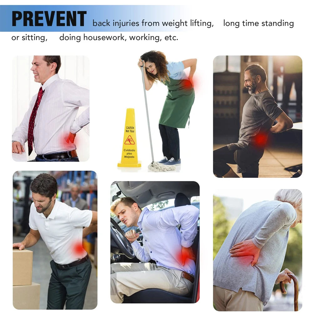 Tcare Sports Back Braces for Lower Back Pain Relief with 6 Stays,Breathable Back Support for Work, Anti-skid Lumbar Support Belt