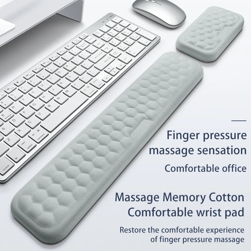 Keyboard Pad Mousepad Ergonomic Keyboard Mouse Wrist Rest Office Typing Protection Relax Wrist Memory Mouse Pad Computer Laptops