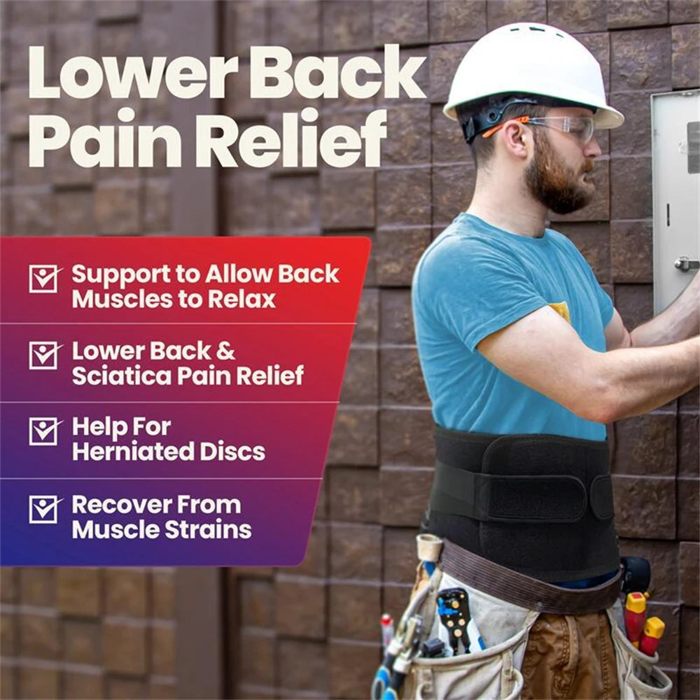 Tcare Sports Back Braces for Lower Back Pain Relief with 6 Stays,Breathable Back Support for Work, Anti-skid Lumbar Support Belt