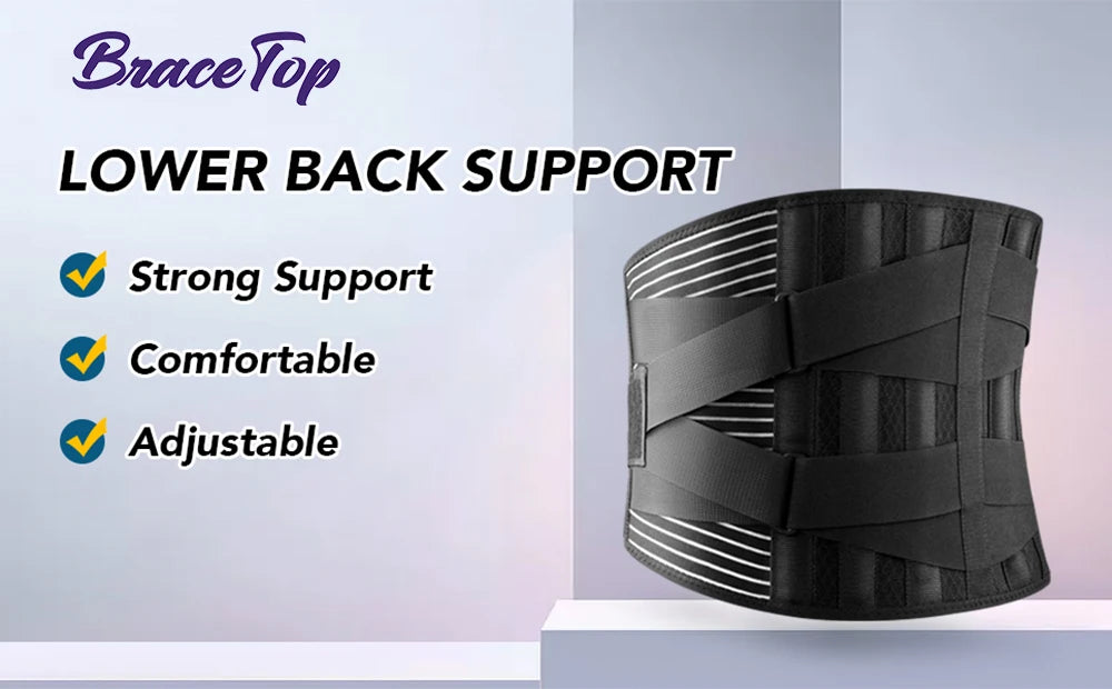 Tcare Sports Back Braces for Lower Back Pain Relief with 6 Stays,Breathable Back Support for Work, Anti-skid Lumbar Support Belt