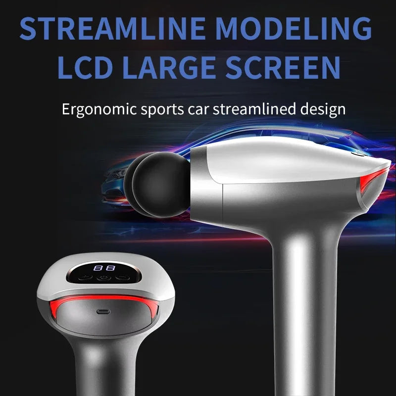 Double Headed Massage Gun Deep Tissue with dual heads,Percussion Back Massager Gun for Athletes Muscle Massage Gun for Pain Reli