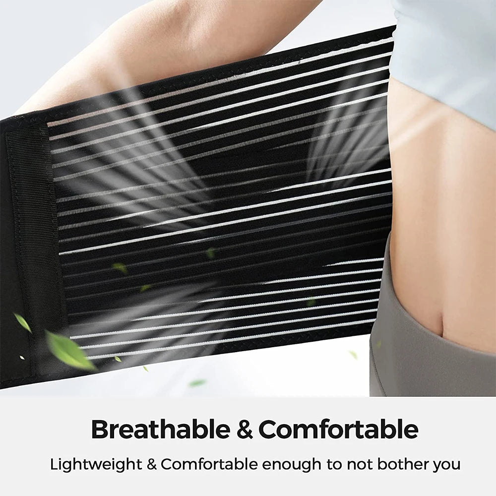 Tcare Sports Back Braces for Lower Back Pain Relief with 6 Stays,Breathable Back Support for Work, Anti-skid Lumbar Support Belt